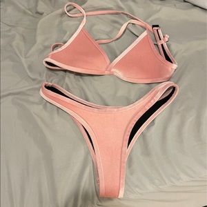 Hoaka Velvet Pink Bikini Set